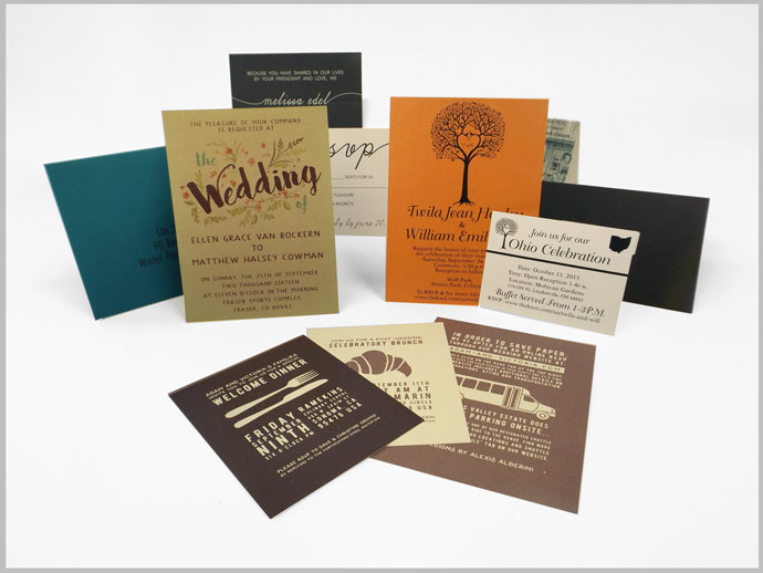 Image of wedding announcements, invitations and event notices printed at McConnell Design & Print